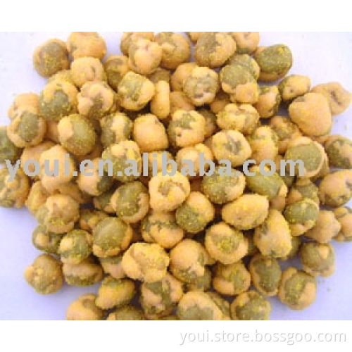Orange flavor coated green peas